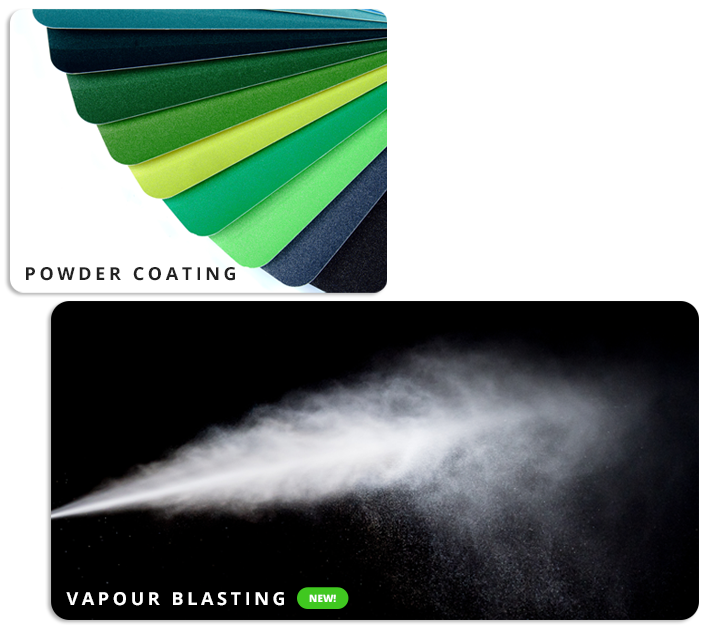 RBSD Powder Coating, Vapour Blasting and more.